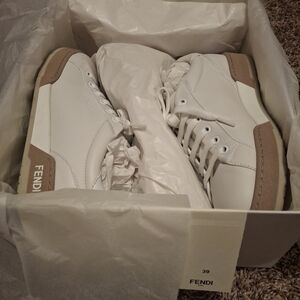 Fendi White and Beige Women's Sneakers